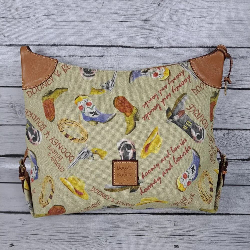 Dooney & Bourke Purse Western Cowboy Print - Picture 3 of 15
